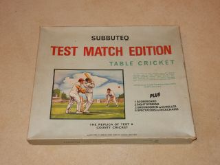 Vintage Subbuteo Cricket Test Match Edition With