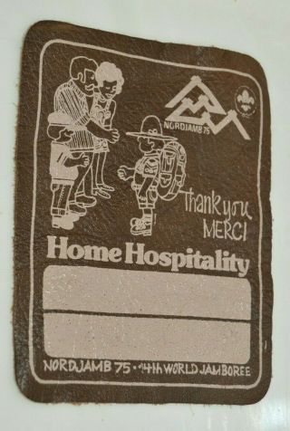 14th World Jamboree Vintage Bsa Boy Scouts Home Hospitality Patch Nordjam 1975