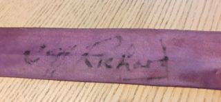 Autographed Stage Worn Cliff Richard Vintage Roberto London Silk Tie