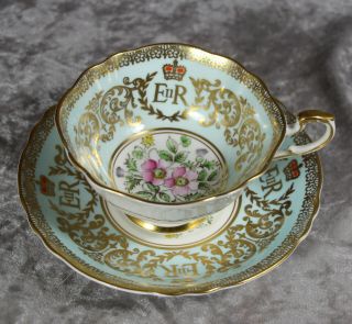 Paragon Vintage Coronation 1953 Hm Queen Elizabeth Ii Tea Cup And Saucer