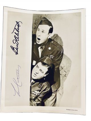Bud Abbott & Lou Costello Glossy B&w 8x10 Photo With Forged Signatures