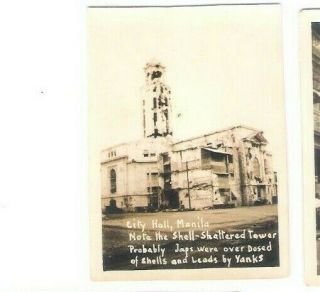 Vintage 1945 Black & White Philippines Photograph Photo City Hall Manila