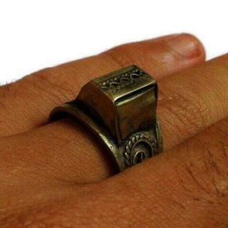 Rare Ancient Viking Ring Metal Color Silver Artifact Old