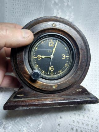 WWII 1942 Vintage Elgin A - 11 US Army Air Corps 8 - Day Aircraft Airplane Clock 2