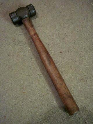 Vintage Double Flat Peen Rounding Hammer,  Farrier Or Blacksmith Tool 2 1/2 Lbs.