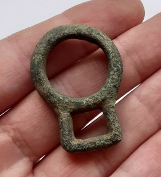 Rare Roman / Iron Age Bronze Terret Ring Harness Fitting Metal Detecting Find