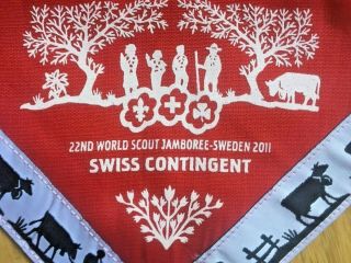 22nd World Scout Jamboree 2011 Switzerland Contingent Uniform Neckerchief Scarf