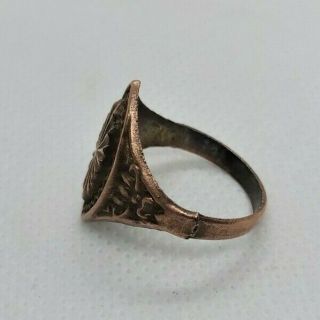 Extremely RARE ANCIENT Medieval Bronze Ring Artifact Authentic Very Stunning 3