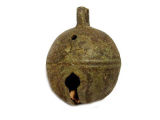Roman Period Bronze Oval Bell In As Found,