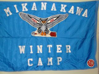 Oa Lodge 101 Mikanakawa Lodge Winter Camp Flag One Of A Kind Vintage 1990 