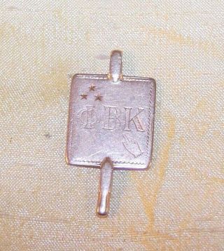 Vintage Phi Beta Kappa Honor Society Fraternity 10k Gold Key Pendant 1945 Yale