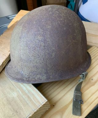 Vintage Wwii - Vietnam Era Us Army M1 Helmet W/liner Ww2