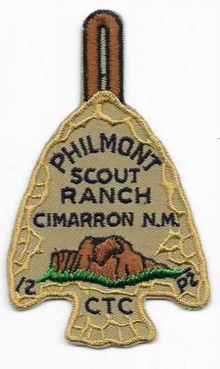 Philmont Scout Ranch Ctc Arrowhead Cloth Back Vintage Boy Scouts Of America Bsa