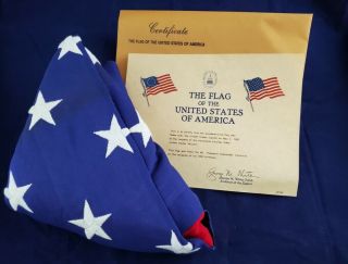 American Flag Flown Over U.  S.  Capitol 1992