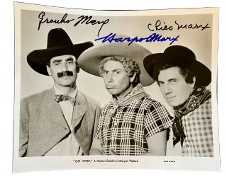 The Marx Brothers 1940 Film " Go West " - 8x10 Publicity Photo Forged Signatures