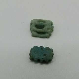 Two Ancient Egyptian Late Period Faience Amulets - 664 - 332 Bc