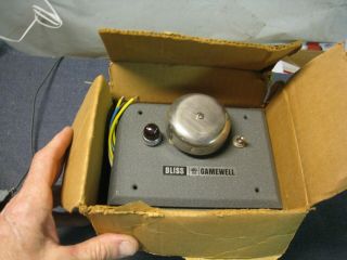 Bliss Gamewell Electric BELL OLD STOCK COMPLETE ALARM FIRE 2