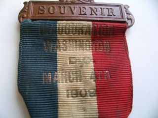 Pres.  Taft Inauguration Medal/Ribbon,  Souvenir,  March 4,  1909,  Lord ' s Prayer 3