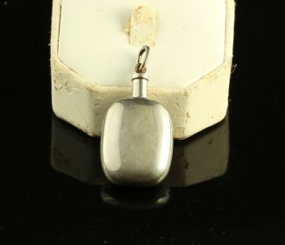 Tiffany&co Vintage Sterling Silver Miniature Flask Perfume Bottle Charm Pendant