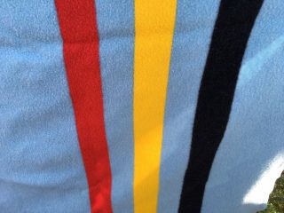 Vintage Pendleton Wool Blanket Blue w Stripes 60X86 Rainier National Park Series 3