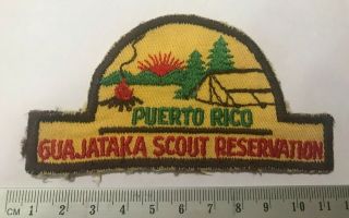 Concilio De Puerto Rico Council Camp Guajataka Hat Shaped Patch Vintage Bsa