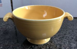 Vintage Fiesta Ware Yellow Covered Onion Soup Bowl Only,  No Lid