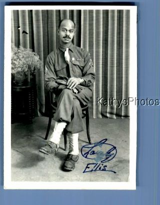 Found B&w Photo F,  4345 Soldier In Uniform Posed Sitting In Chair With Legs Cross