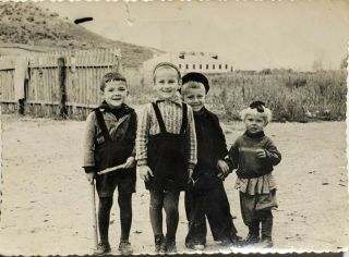 1953 Vintage Photo Russian Kids Children