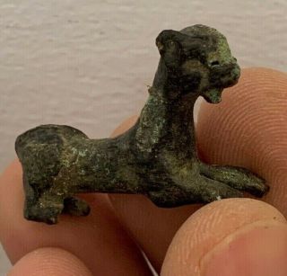 Ancient Roman Bronze Military Lion Ornament Ca 300 - 400 Ad 35.  2mm