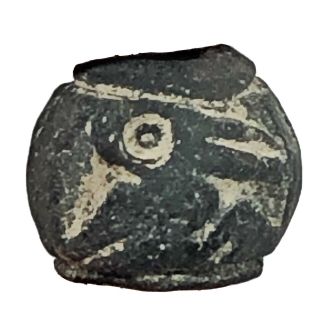 Authentic Pre Columbian Zoomorphic Spindle Whorl Bead Clay Artifact Duck Image