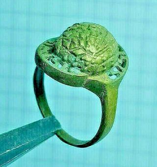 Extremely Ancient Bronze Ring Roman Rare Legionary Artifact Authentic