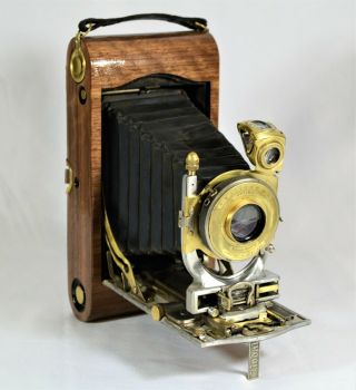 Folding Camera Kodak No 3a Autographic Model B Vintage/antique Custom Walnut
