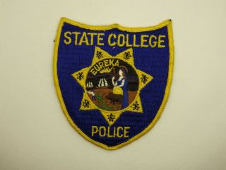 California State College Police Patch Old Style