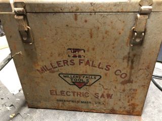 Vintage Electric Millers Falls Heavy Duty Circular Saw W Metal Case