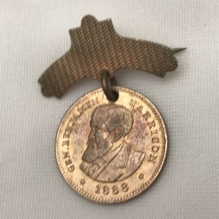 General Benjamin Harrison 1888 Presidential Campaign Medal Complete