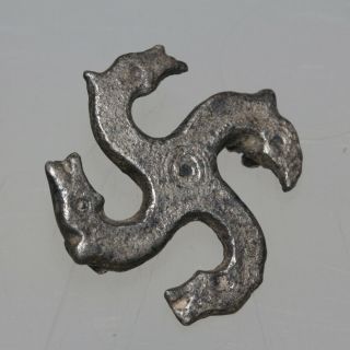 Rare - Ancient Roman Silver Fibula Brooch Circa 200 - 300 Ad