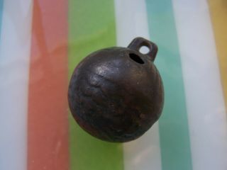 Antique Medieval 16/17th Century 40mm Bronze Crotal Bell With Ball Vgc