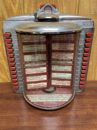 Rare Vintage Wurlitzer Wall Box Table Top Jukebox 1950s