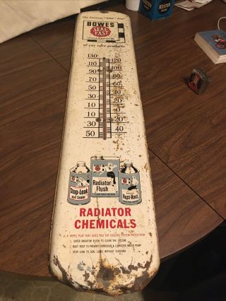 Vintage 1950s Bowes Seal Fast Thermometer 38”x 8.  5” 3 Products Pictured Ra