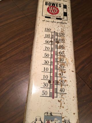 Vintage 1950s Bowes Seal Fast Thermometer 38”x 8.  5” 3 Products Pictured Ra 3