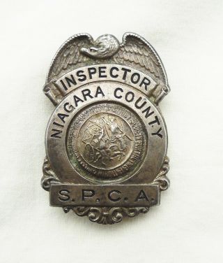 S,  P,  C.  A Humane Society Early Niagara County York Inspector Badge