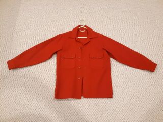 Vintage Official Boy Scout Red Wool Leaders Jacket