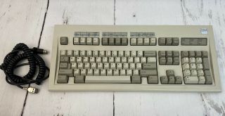 Vintage Ibm 1390131 Mechanical Clicky Model M Computer Keyboard & Cable Rare