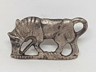 Ancient Roman Silver Horse Fibula Brooch 200 Ad 9 Gr 40 Mm