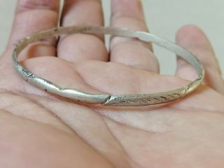 Rare Extremely Ancient Viking Bracelet Silver Color Artifact Quality
