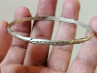 Rare Extremely Ancient Viking Bracelet Silver Color Artifact Quality 3