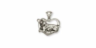 Brittany Dog Pendant Handmade Sterling Silver Dog Jewelry Br3 - P