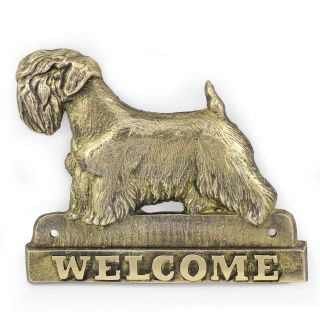 Sealyham Terrier - Brass Tablet With Image Of A Dog,  Art Dog Usa