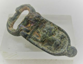 Detector Finds Ancient Roman Bronze Military Buckle Ca 300 - 400ad
