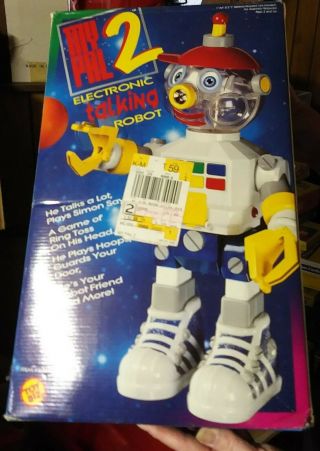 Vintage 1991 Toy Biz My Pal 2 Electronic Talking Robot.  Slight Use/original Box